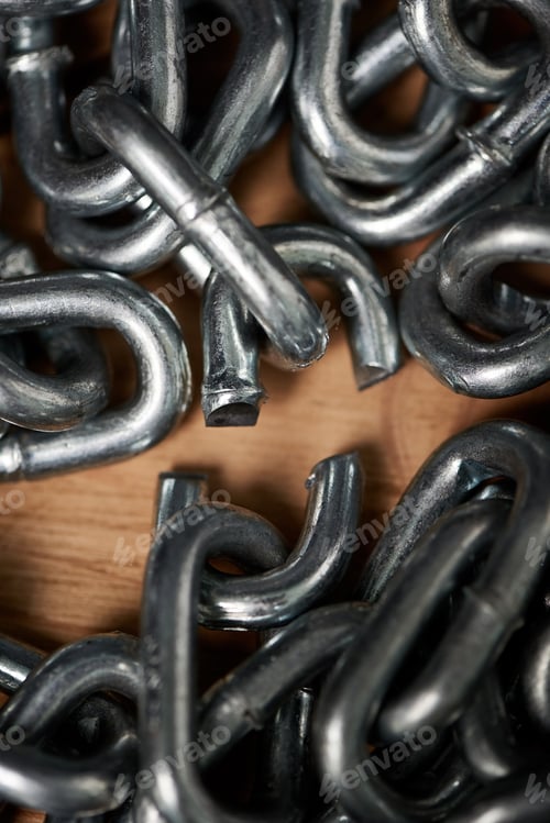Preview: Break free from the chains of life. Shot of metal chains with a broken link.