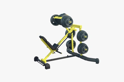 Preview: Inclined Leg Press Machine with Weight Discs