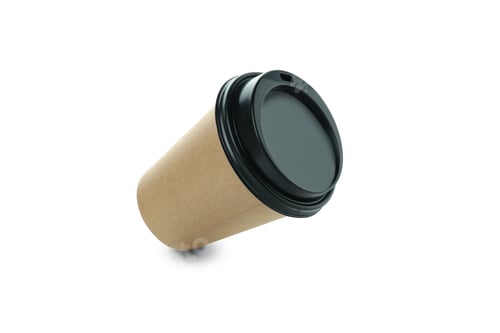 Preview: Blank paper cup isolated on white background