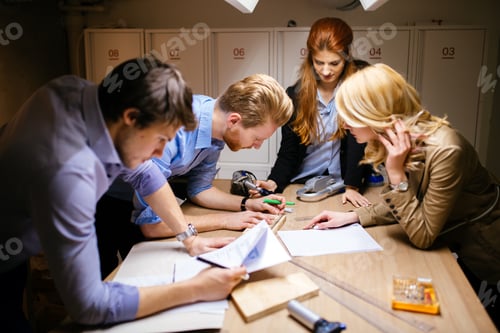 Preview: Business people collaborating in office and working on project together