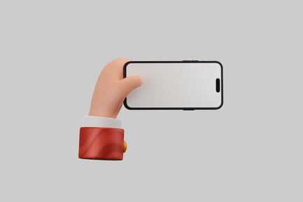 Preview: Cartoon hand holding phone
