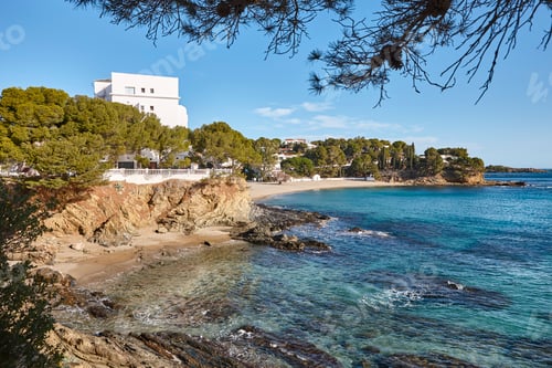 Preview: Mediterranean coast in Costa Brava. Llanca village. Catalonia, Spain