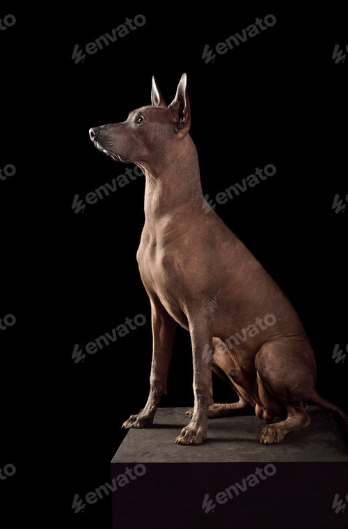 Preview: Sitting Mexican Hairless Dog