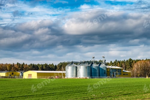 Preview: agro-processing and manufacturing plant for processing and silver silos for drying cleaning