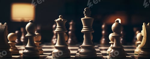 Preview: Chess pieces arranged on the chessboard