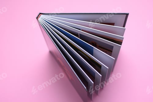 Preview: photo album close-up. photo book. shallow depth of field.