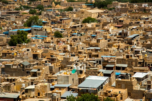 Preview: View of Jaisalmer city from Jaisalmer fort, Jaisalmer, Rajasthan, India