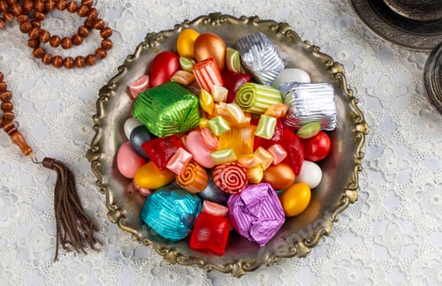 Preview: Traditional Turkish Ramadan Sweet Sugar Candy, Chocolate candie and Almond candies