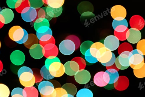 Preview: Holiday background with colorful unfocused lights
