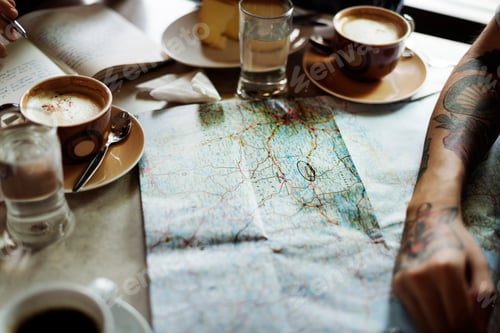 Preview: Person Choosing Destination On Map Concept