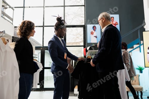 Preview: Elderly customer wanting to buy formal suit