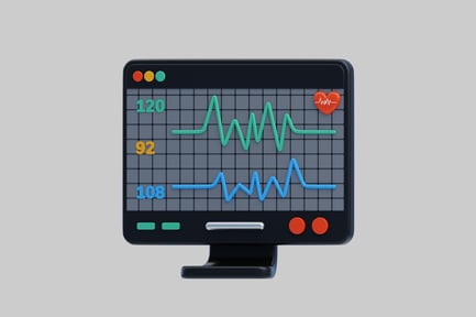 Preview: Heart rate monitor display screen