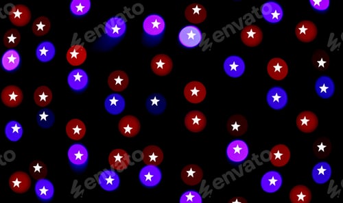 Preview: Bokeh Circles Of Different Colors Of Light On A Black Background