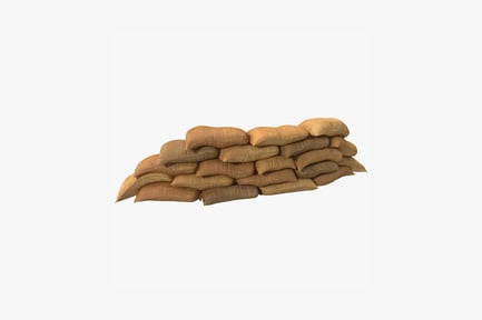 Preview: Stacked beige pillows