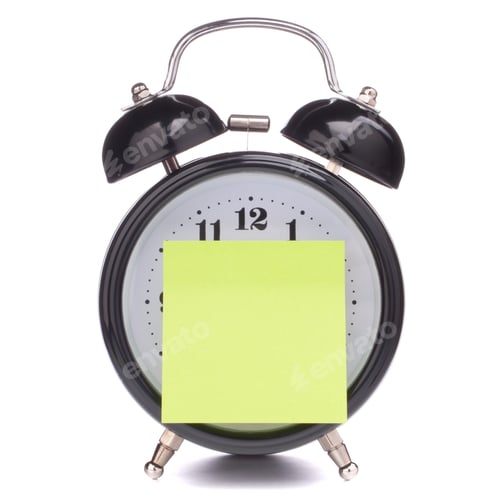 Preview: Alarm clock with sticky paper