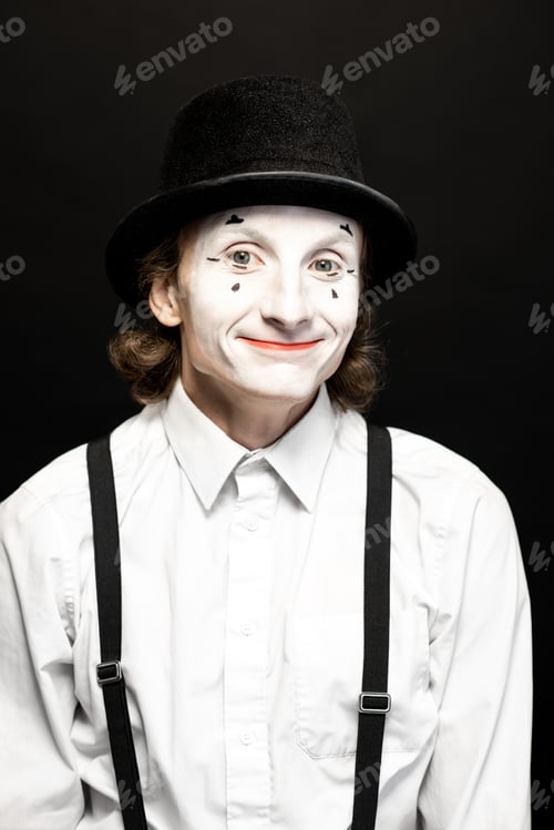 Preview: Pantomime on the black background