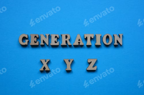 Preview: Generation X Y Z as banner headline