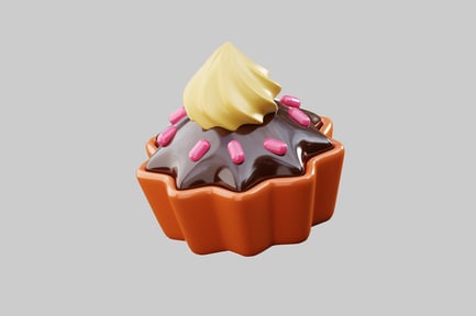 Preview: Sprinkle cupcake with buttercream topping