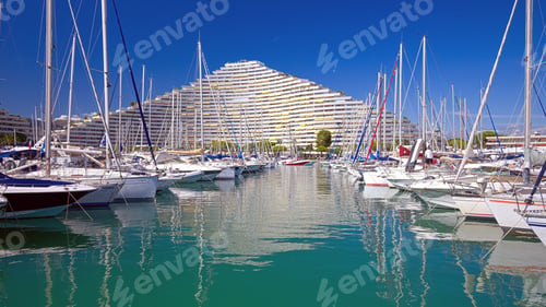Preview: Boats docked in the Marina Baie des Anges in Villeneuve-Loubet, France