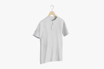 Preview: Crew Neck T-Shirt on Hanger with Tag