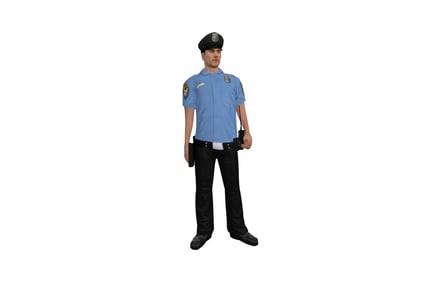 Preview: Police officer in uniform, full body portrait