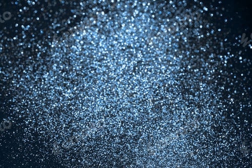 Preview: Dark blue glitter festive background. Sparkling glittering backdrop for design.