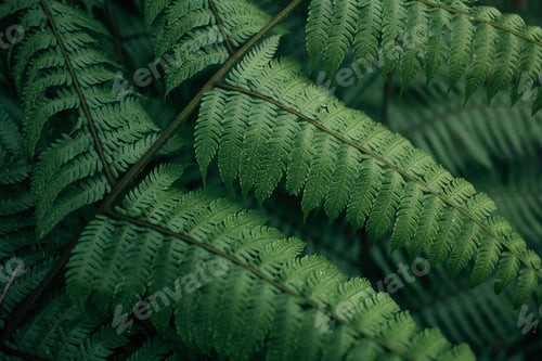 Preview: Fern in the morning green hand of natural leaves
