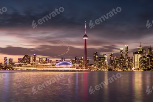 Preview: Toronto city skyline at night, Ontario, Canada