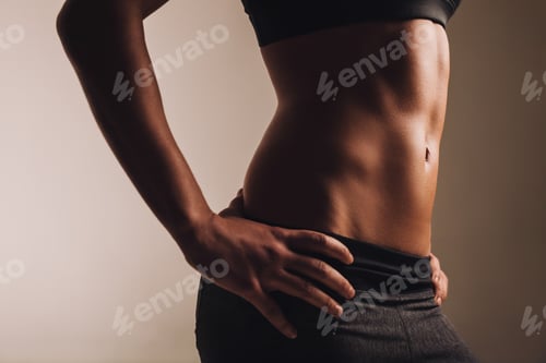 Preview: Abs of fit young woman