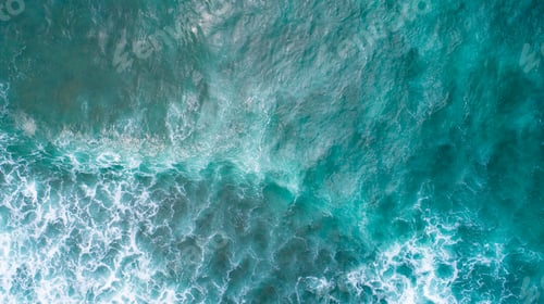 Preview: Top view of breaking sea waves