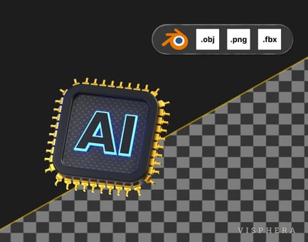 Preview: AI Chip Processor Icon