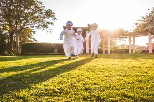 Preview: Arabic kids playing at the park in Dubai