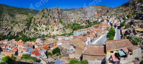 Preview: Panoramic of the Spanish city of Ayna, in La Mancha, seen from above