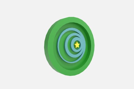 Preview: Islamic Coin Cryptocurrency 3D Illustration
