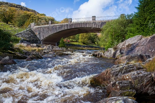 Preview: Splashing rocky River Wye flowing through the Elan Valley Mid Wales