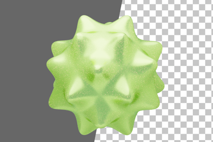 Preview: Glitter Abstract Luminous Green Starburst 3D Icon