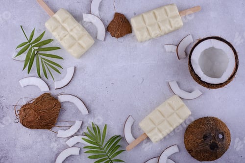 Preview: Healthy coconut ice cream popsicles