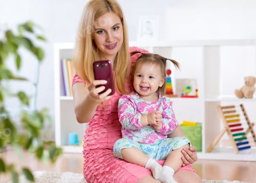 Preview: Mother And Daughter Taking Selfie
