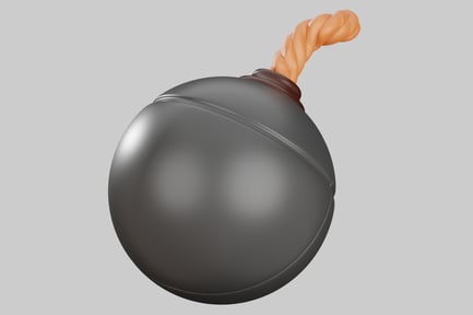 Preview: Dark-toned Explosive Device with Twisted Handle