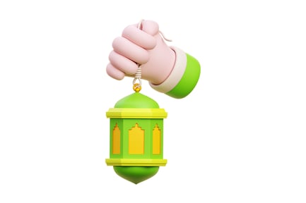 Preview: Hand Holding Islamic Lantern