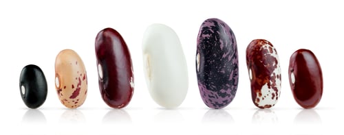 Preview: Set of different beans isolated on white background with clipping path