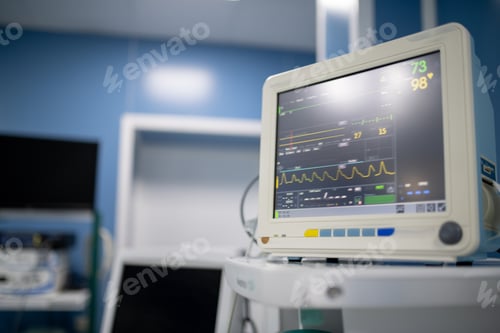 Preview: Display of medical equipment with patient body condition data during operation
