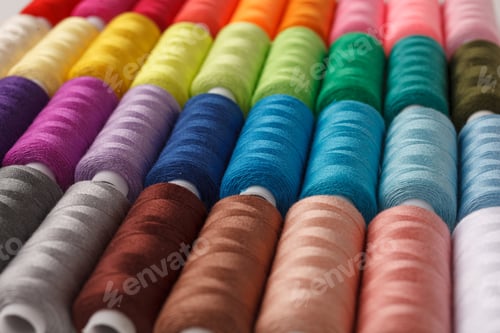 Preview: Set of colorful spools of thread