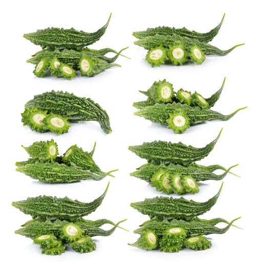 Preview: Bitter melon isolated on white background