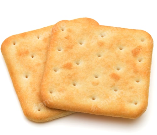 Preview: Dry cracker cookies isolated on white background cutout
