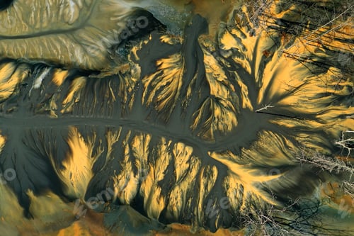 Preview: Ecological catastrophe nature pollution concept. Aerial view of abstract natural patterns