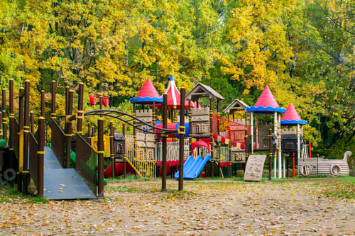 Preview: Playground outdoors in the fall