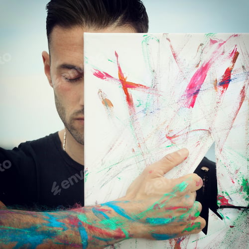 Preview: Man with torn cloth
