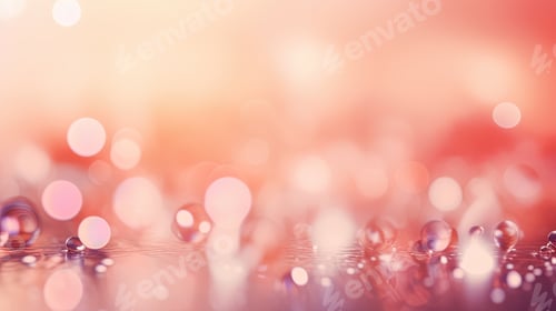 Preview: Abstract of bokeh pink pastel background glitters shimmering blur