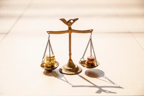 Preview: Coins on weight scale